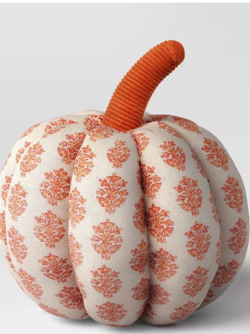 THRESHOLD NWT Block Print Shaped Pumpkin Throw Pillow